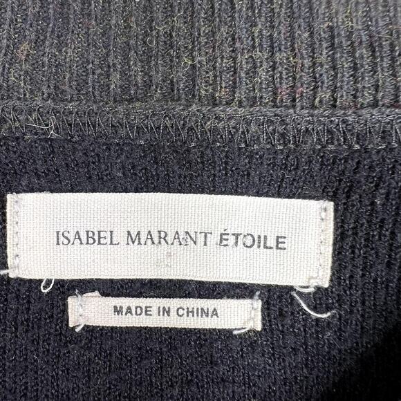 Isabel Marant Benton Double Regular Sweater Pullover Wool Blend Shoulder Pad 36 - Picture 2 of 9